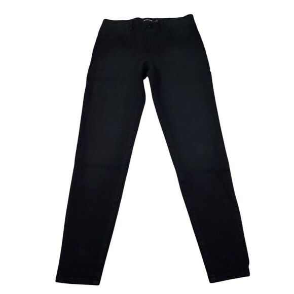 Betabrand Skinny Leg 4-Pocket Yoga Denim Jeans Pull On Black Pants Size Small - Picture 1 of 8